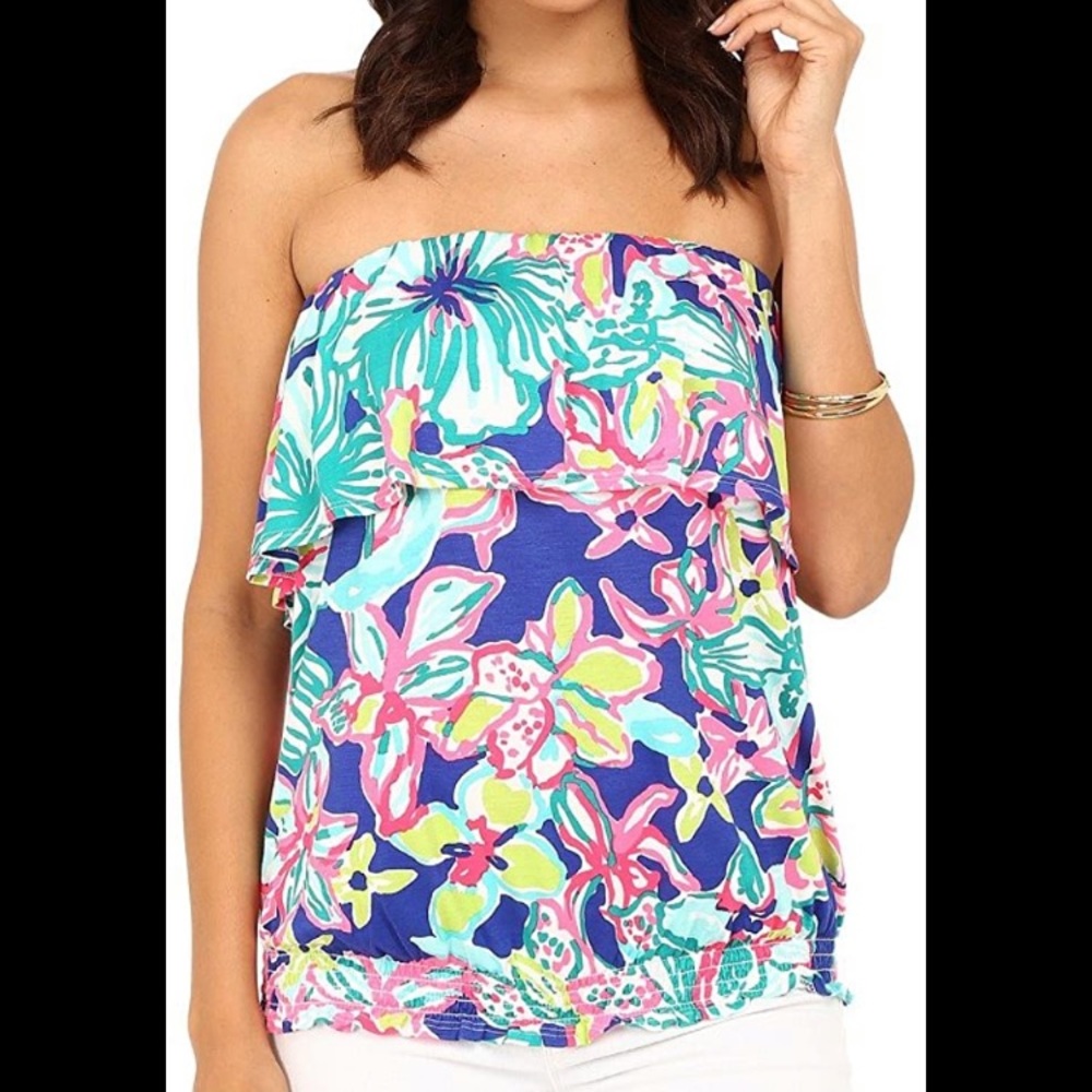 Lilly Pulitzer “Katelyn” Ruffle Tube Top